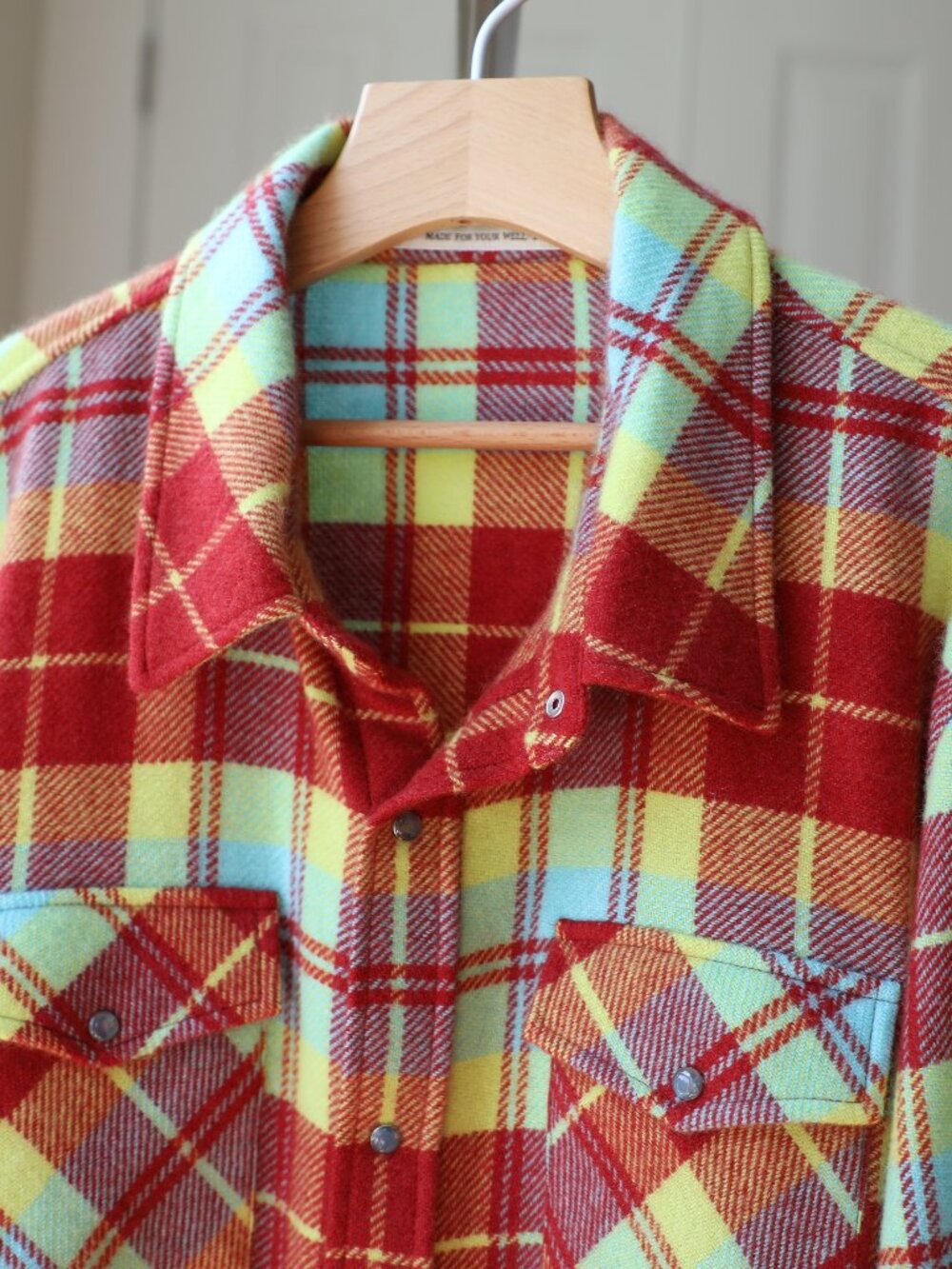 God's True Cashmere "Mod Tartan" 100% Cashmere Shirt XL